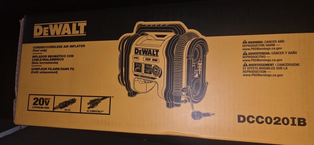 Dewalt Cordless Air Inflator Brand New In Box