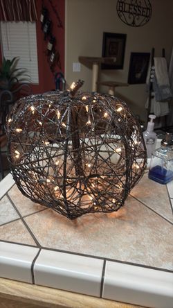 Lighted Halloween pumpkin