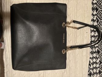 Large Michael Kors Tote Bag- Black Leather