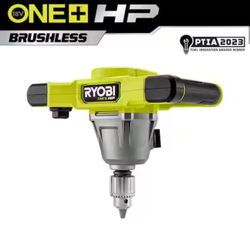 RYOBI ONE+ 18V HP 1/2 in. Brushless Cordless Mud Mixer (Tool Only)  $90