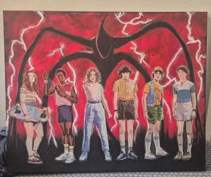 Stranger Things Custom ~23x30 Canvas Painting - One of a Kind!