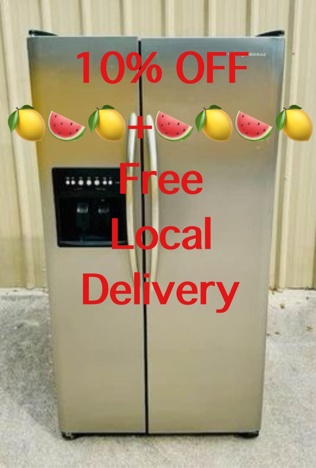 Refrigerator Whirlpool Gold Stainless Steel Clean Free Delivery 
