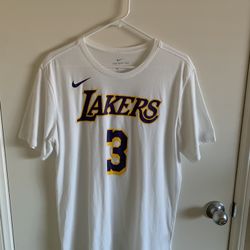 Nike Lakers Anthony Davis 3 White Shirt Dri-Fit Men Size Large. Good Condition