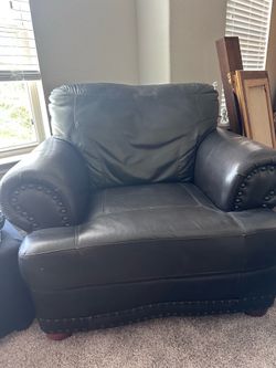Black leather chair
