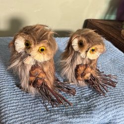 Handmade Owls Beautiful Realistic, Looking For Being Made Of Natural Substance