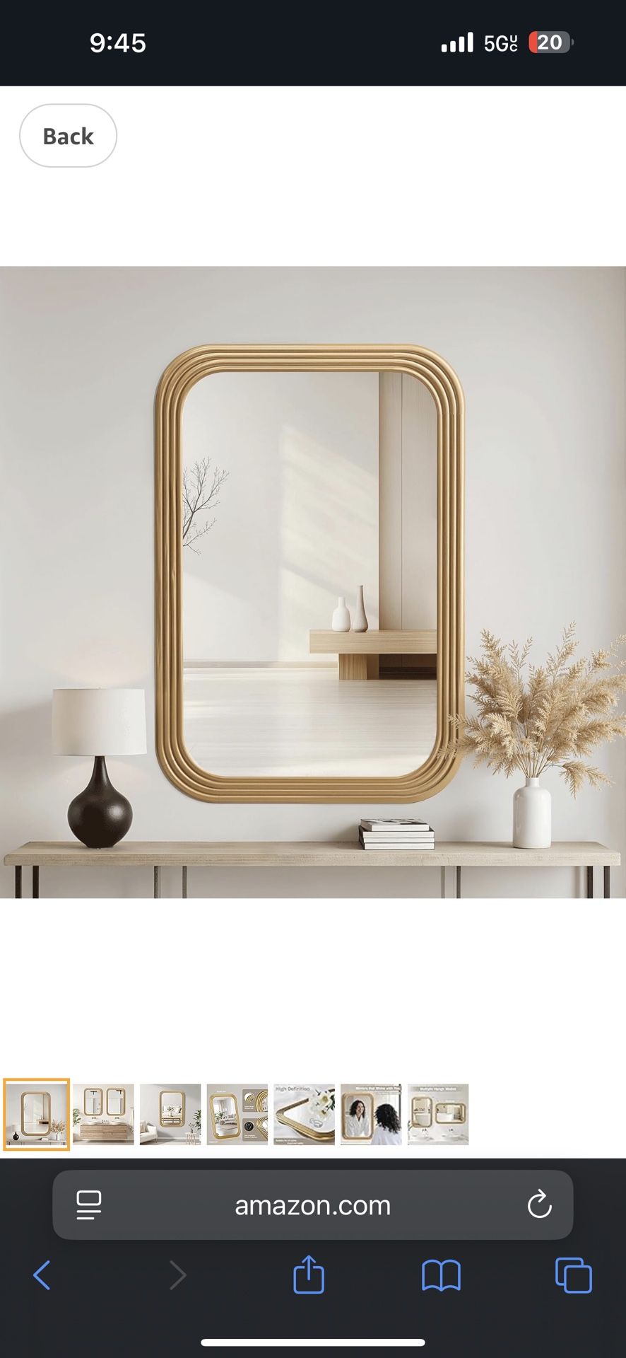 Mirror 40” X 28”