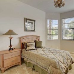 Twin Headboard & Nite Stand, Frame, Mattress, Box Springs