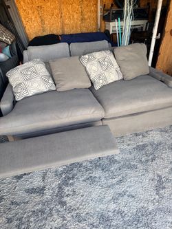 Jolene Silver Grey 84" 2 Piece Power Reclining Modular Loveseat with USB