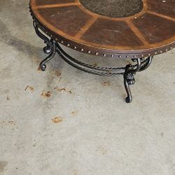 Brass/Wood Table