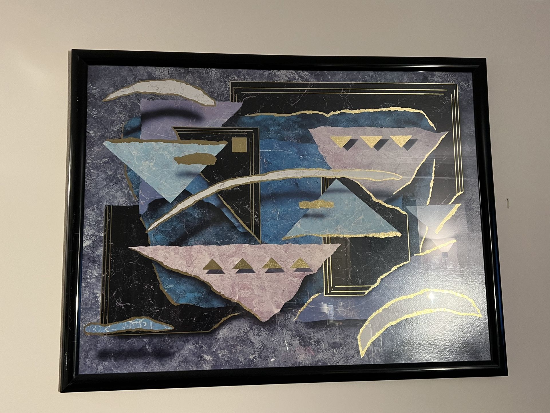 Blue Large Abstract Art