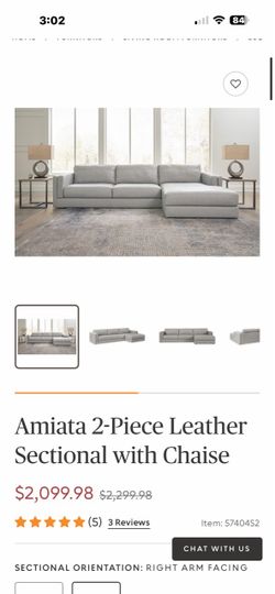 New leather couch