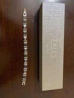 Silver and gold diamond bracelet