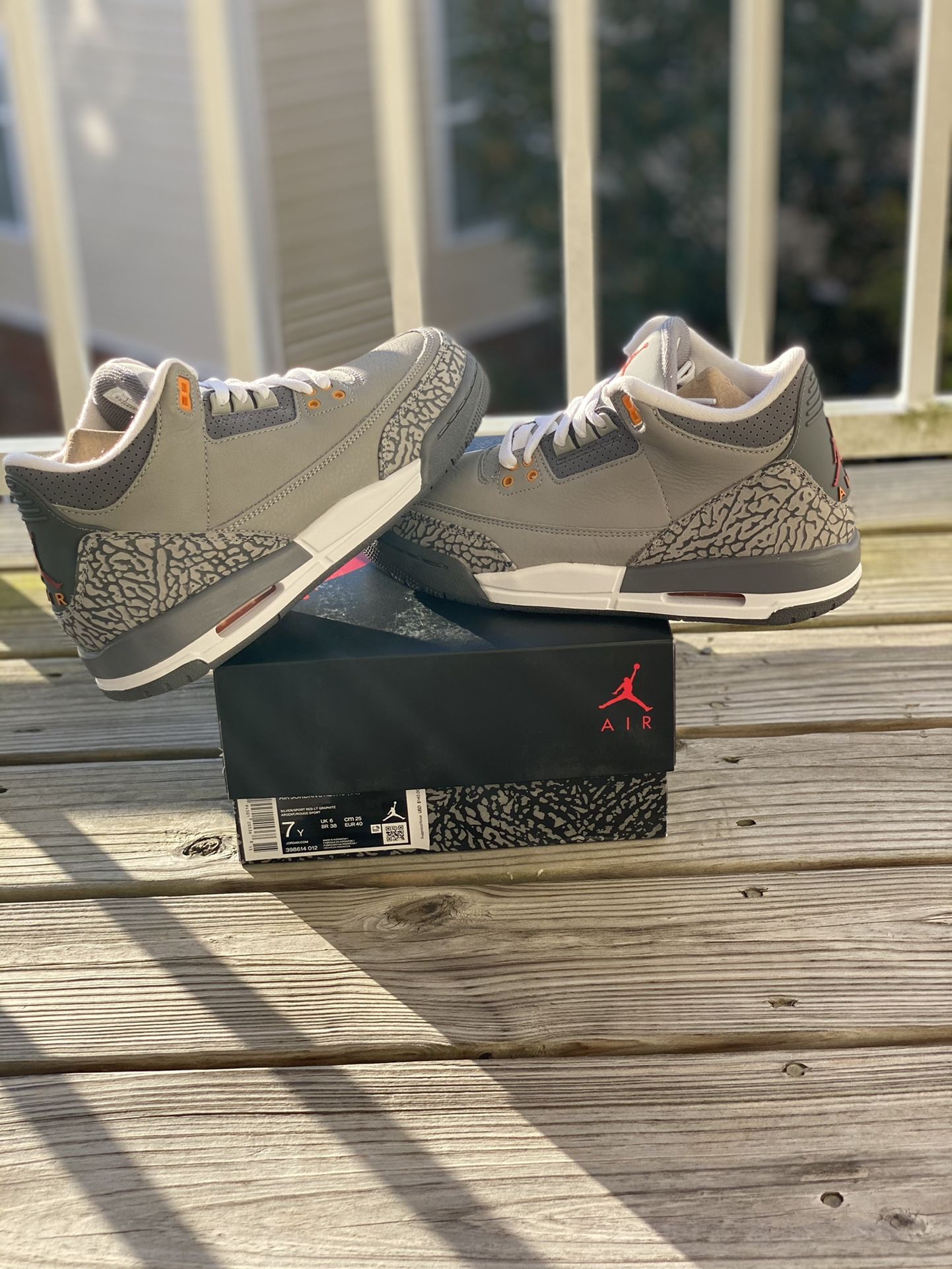 BRAND NEW AIR JORDAN 3 “COOL GREY” FOR SALE!!! GS SIZE 7 $170