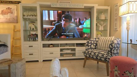 Console TV stand with bookshelves on both sides for sale!