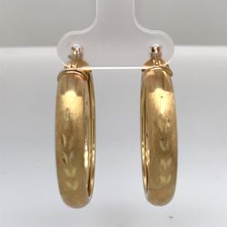 14KT Yellow Gold Hoop Earrings 4.45g 5.3x31 169564/4