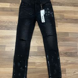 Brand New Black Purple Jeans Style No P001