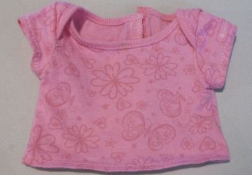 ORIGINAL 18" American Girl Doll TRULY ME TRUE SPIRIT pink BUTTERFLY SHIRT TOP
