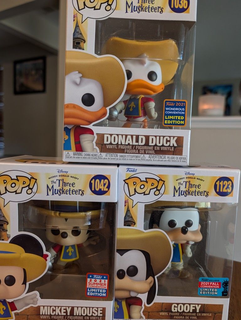 3 Musketeers Lot Funko Pop Set