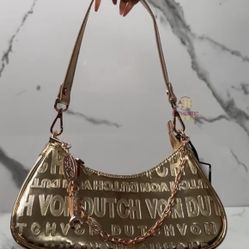NEW von Dutch Gold Shoulder Bag Y2K 2000s Vintage Style