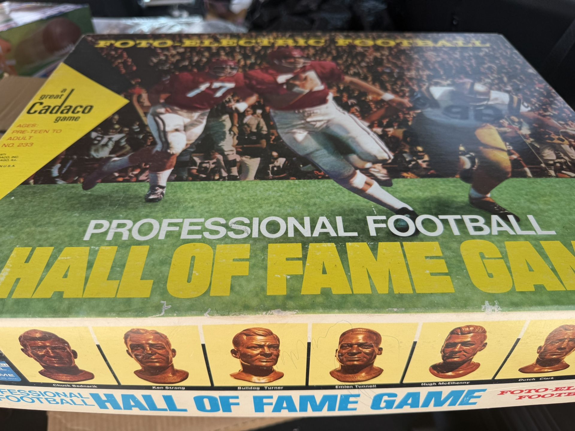 1971 Cadaco Foto Electric Professional Football Game Hall of fame