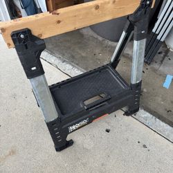 RIDGID 32 in. Adjustable Folding Sawhorse