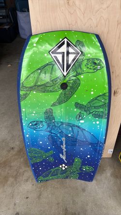 SE Bodyboard Green Blue Sea Turtle Graphic
