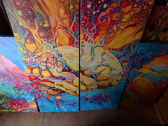 Large Abstract Canvas Wall Art Set