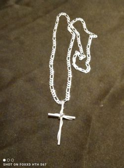 925 Sterling Silver Cross W/Vine (#237)