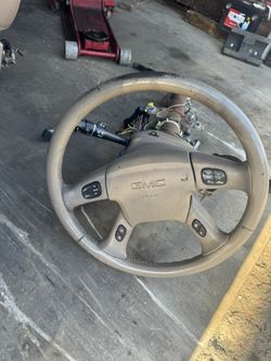 Parts 2004 Yukon Denali Steering Wheel Colum Whit Key