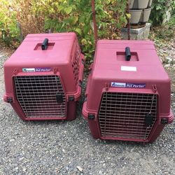 Lot 2 Medium Petmate Deluxe Pet Porter Dog Kennel Crate Carrier