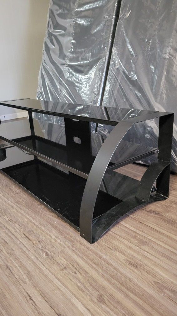 Tv Stand With Glass Shelves