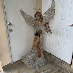 Christmas Decoration Lighted Angel Figurine Sculpture TALL
