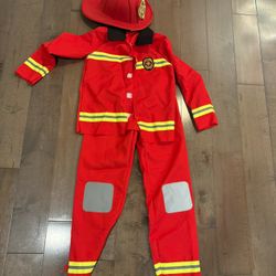Boys (8-10) Fireman Halloween Costume 
