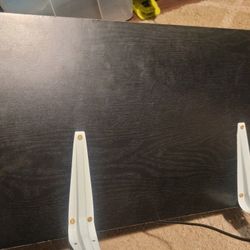 Unbranded Wooden Shelf Sturdy Sold Dark Wood Black