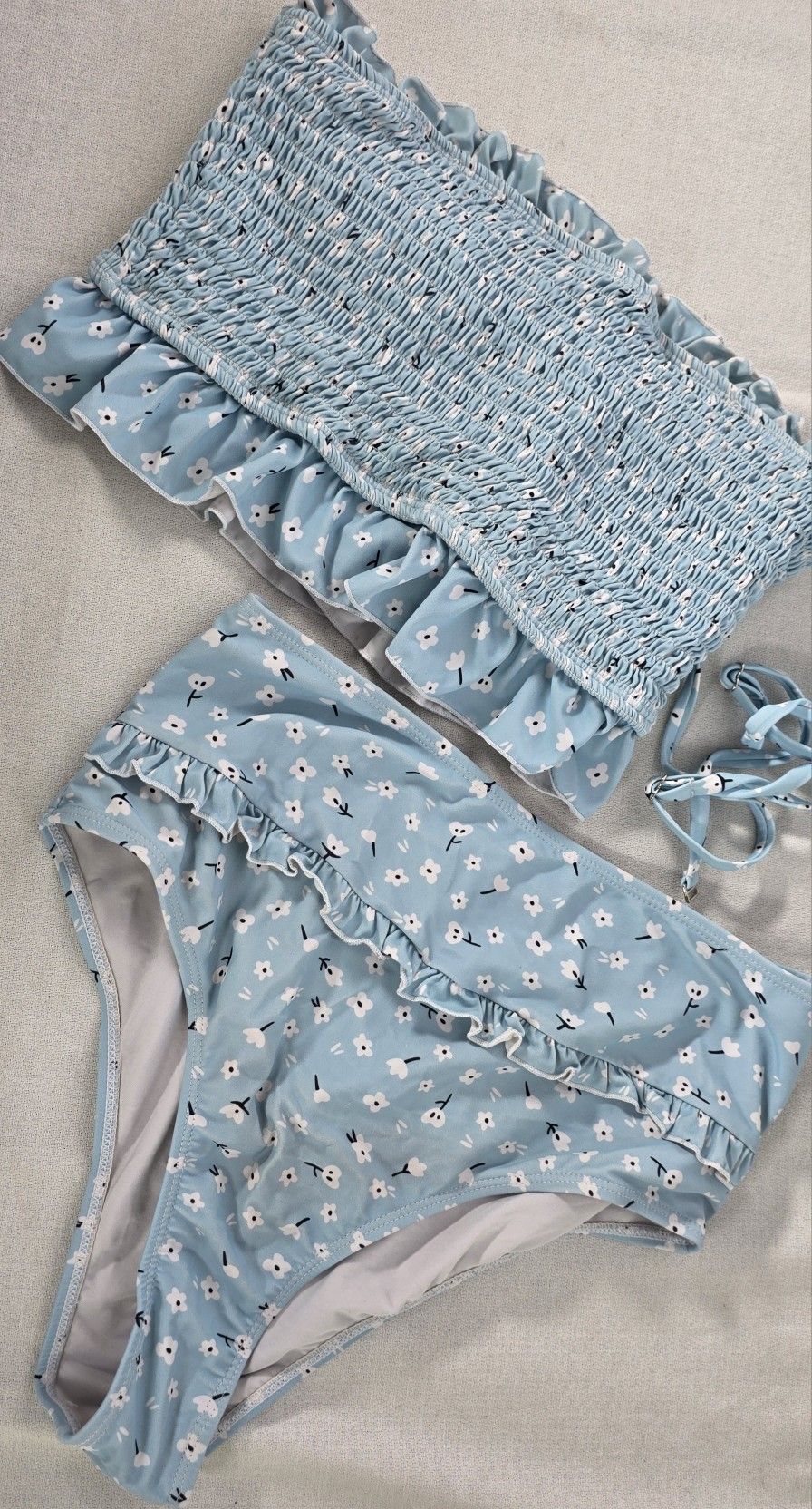 Two Piece Swimwear Woman's Bathing Suit Small. The item is a MultiColor Striped Swimwear
