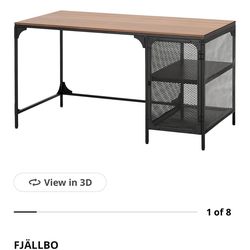 Desk table and shelf unit Fjallbo Ikea