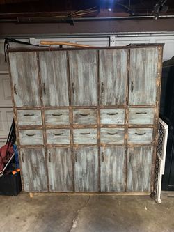 Large wooden storage cabinet