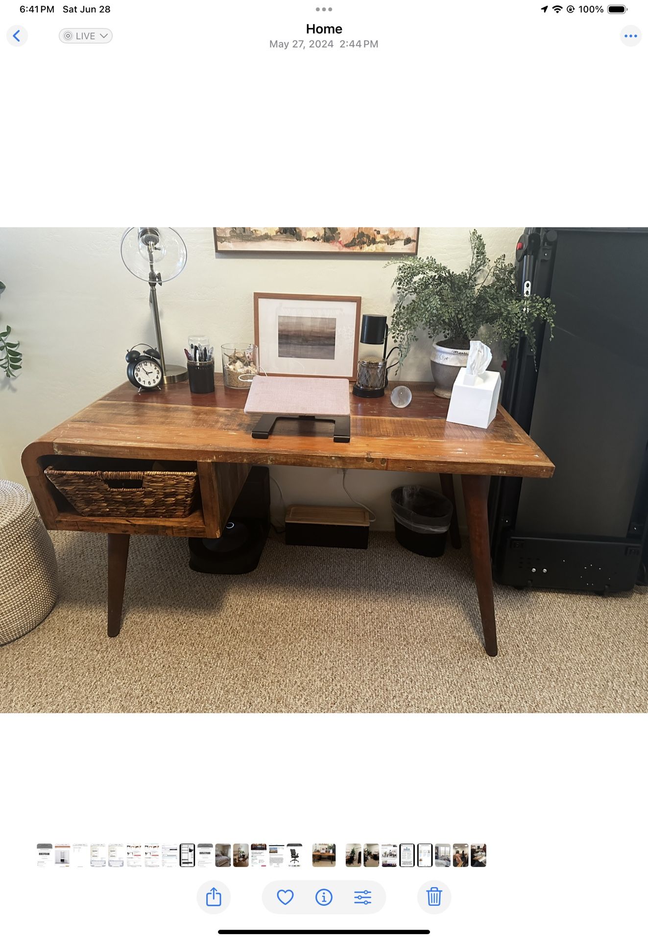 Reclaimed wood desk