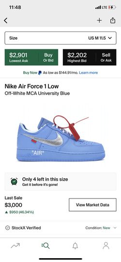 Nike Air Force 1 Low Off-White MCA University Blue : r/stockx