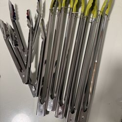 New stainless steel kitchen tongs, 8pcs