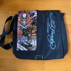 Ed Hardy Black Messenger Bag “Death Before Dishonor”