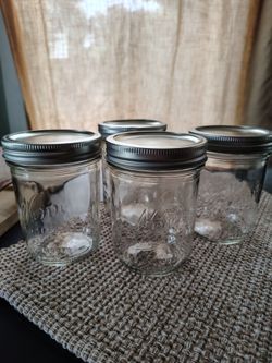 (4) 16 oz wide mouth mason jars