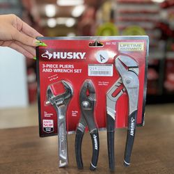 Husky Pliers and Wrench Set (3-Piece)