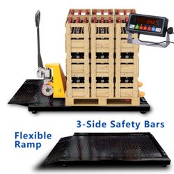 Prime Scales Row On Weigh Pallet Jack / Floor Scale with PS-IN202 Indicator