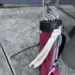 Golf Clubs, Bag, Pull Cart