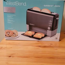 West Bend 77224 Toaster 2 Slice QuikServe Wide Slot Slide Through with  Bagel and Gluten-Free Settings and Cool Touch Exterior Includes Removable  Servi for Sale in Brooklyn, NY - OfferUp