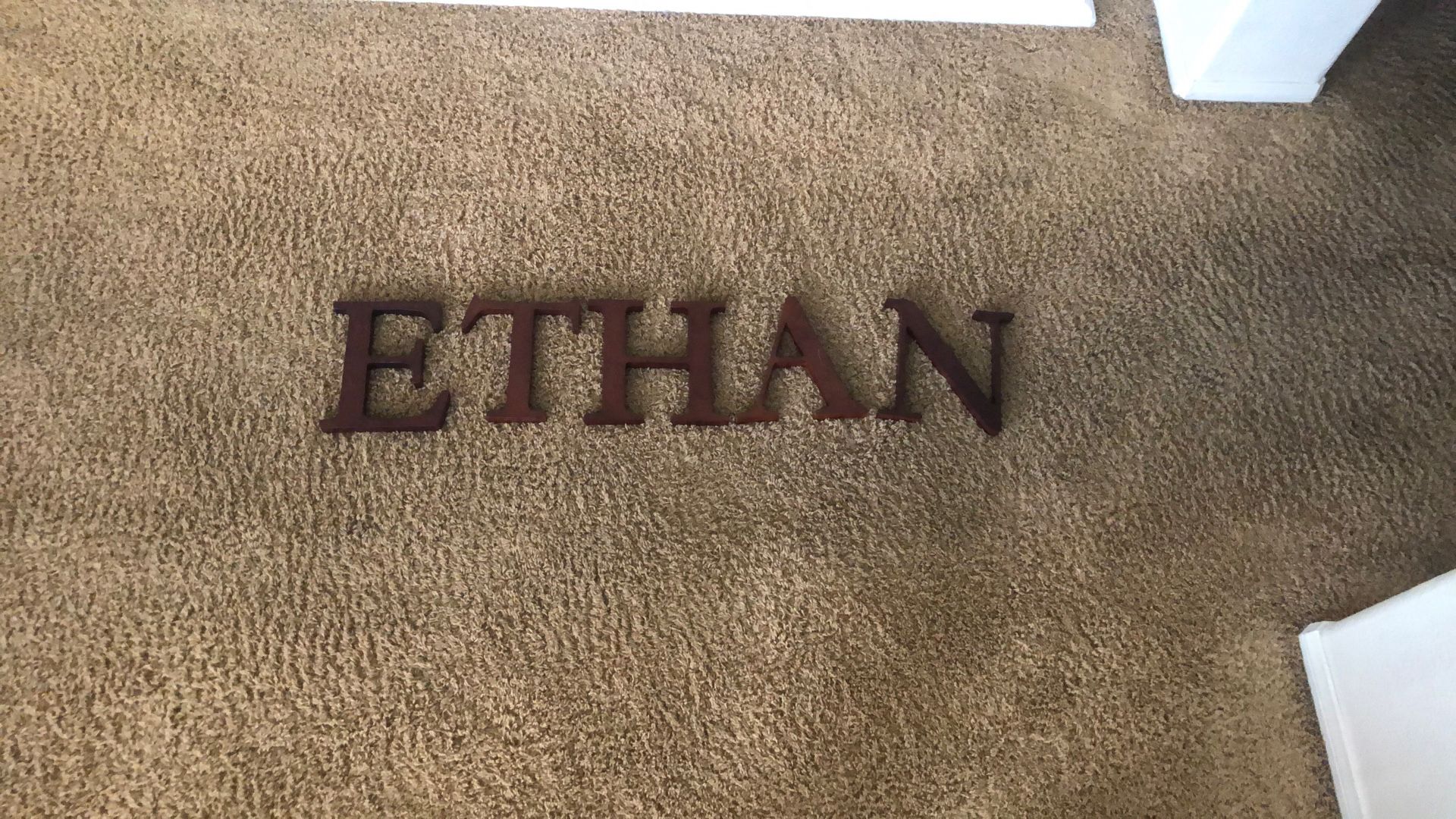 Wooden “Ethan” Or “Nate” Letters