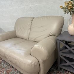 Leather Loveseat 