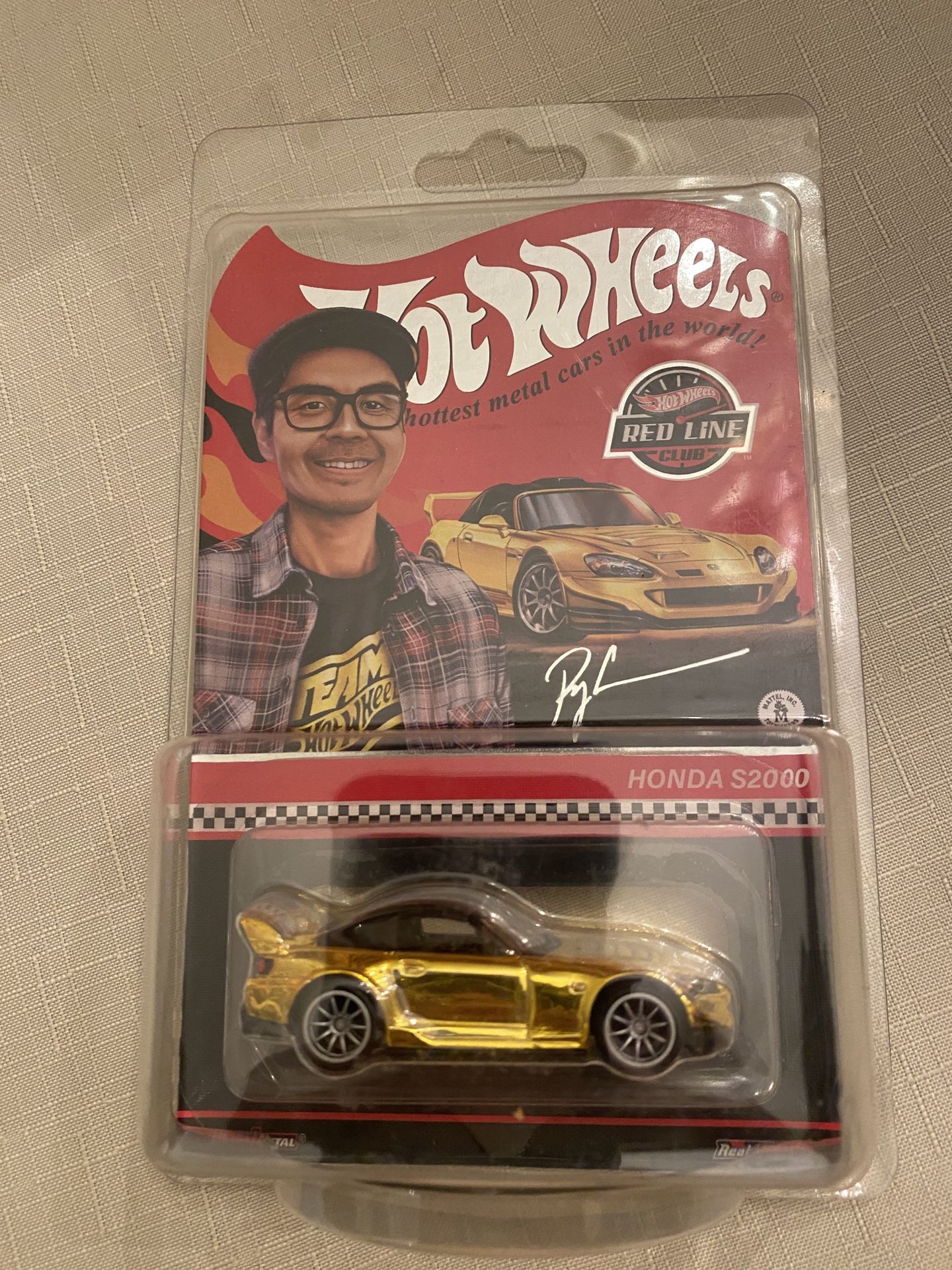 2022 Hot Wheels Red Line Club RLC Exclusive Honda S2000, Gold, Ryu Asada Tribute