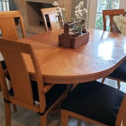 Ethan Allen Table, Chairs, Server